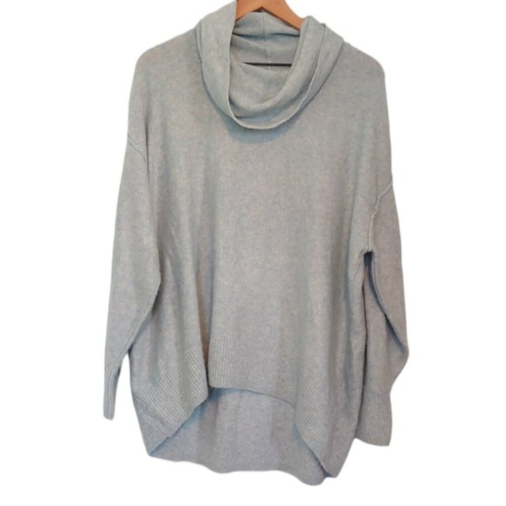 American Eagle Light Blue Cozy Cowl Neck Tunic Sweater Size Medium